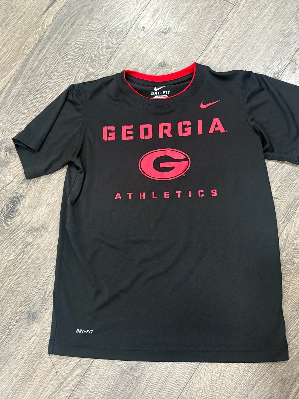 Nike Black & Red Georgia Athletics Dri-FIT Short Sleeve Tee